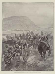 Um dia de campo perto de Charlestown, África do Sul, Artilharia britânica em ação